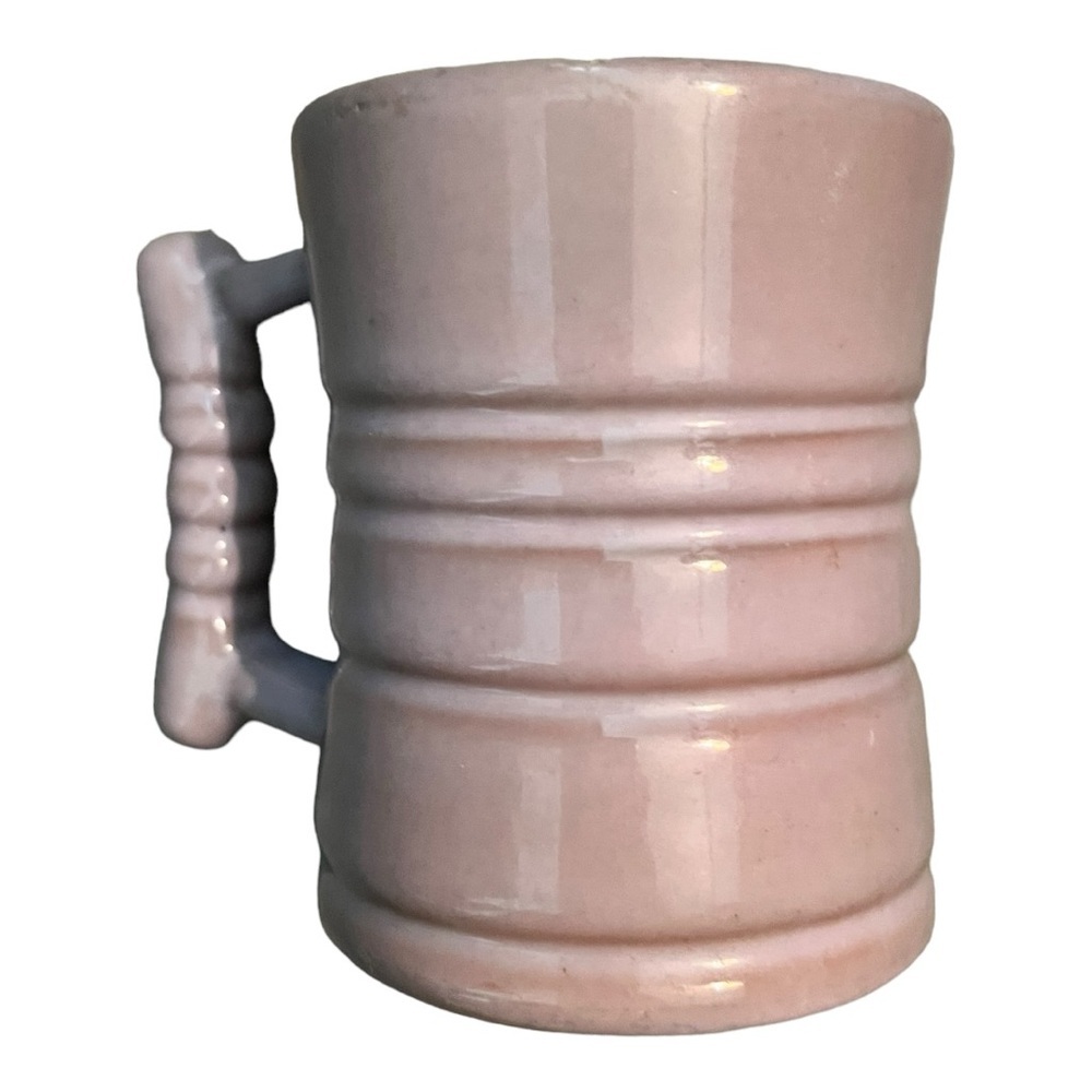 Vintage Frankoma C3 White Ceramic Mug Mayan Pattern